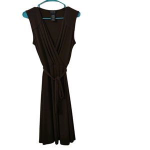 George Stretch Women's Wrap Dress Color: Brown Size: M/M (8/10)